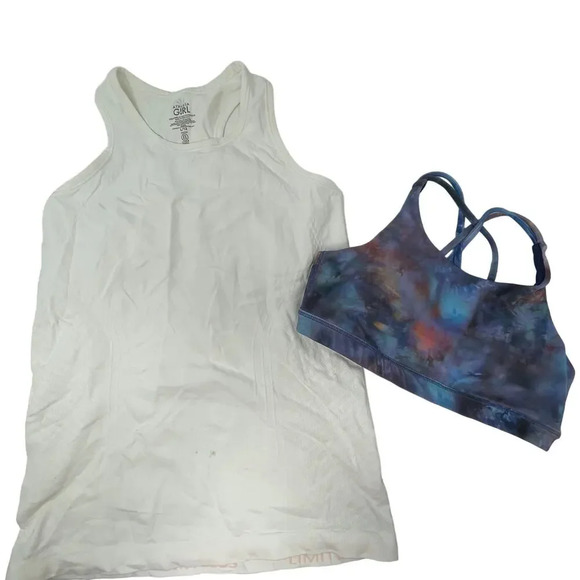 Athleta Girl 2 Piece Bundle Workout Big Girl Size L (12) Sports Bra and Tank - Picture 1 of 9